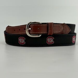 Gamecocks Canvas & Leather Belt 42